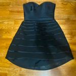 Halston Heritage Halston Herritage Strapless Sweetheart Black High Low Cocktail Dress, size 4 Photo 0