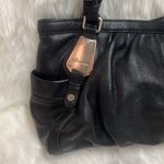 B. Makowsky Leather Shoulder Bag B30 Black Photo 5