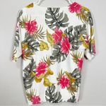 Talbots  Women's Cream Refined Floral Dolman Short Sleeve Sweater Sz MP Photo 6