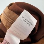 Lulus  Pants Womens Medium Brown Dear Friends Vegan Suede High Waisted Zip Ankle Photo 5