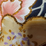 Black Floral‎ Beaded Vest Cottage Core Grandma Core Boho Back Tie Snap Up Photo 2