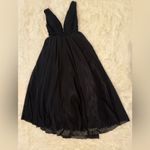 Mac Duggal NWOT 55379 Black V neck Chiffon A-Line Ballgown Sz 10 Photo 3