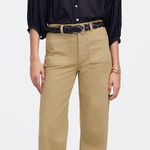 Madewell Emmett Wide-Leg Cropped Pant: Patch Pocket Edition Size 27 Earthen Gold Photo 0