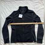 Elegant Black Ribbed Women's Jacket‎ Size M Photo 4