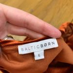 Baltic Born One Shoulder Velvet Maxi Dress Burnt Orange Size Large Side Slit Photo 5