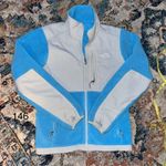 The North Face Denali Fleece Jacket Women Small Turquoise Blue Gray Full Zip Photo 0
