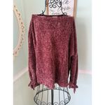 Sundance  Sweater PL  Samantha Pullover Chenille Womens Dark Pink-Red Photo 1