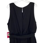 Vince Camuto  Black Moss Crepe Blouson Wide Leg Crop Jumpsuit New Photo 9