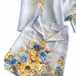 2 ps set vintage floral print lantern sleeve loose Size M Photo 1