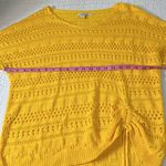 Simply Noelle  Yellow Short Sleeve‎ Crochet Style Sweater Size Large Photo 3