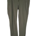 Athleta  Wander Stash Skinny Pants Olive Green Zip Pockets‎ Size 10 Nylon Spandex Photo 0