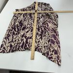 fab'rik  Dress Womens Small One‎ Shoulder Purple Leaf Printed Mini Asymmetrical Photo 4