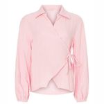 Love, Whit by Whitney Port Pink Wrap Blouse Pink Small S Photo 2