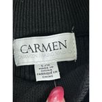 Carmen Marc Valvo  Women's L Black Tank Top with Jeweled Neckline Photo 7