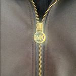 Michael Kors Chocolate Trench Coat with Gold Details Photo 2