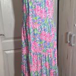 Lilly Pulitzer Pastel Floral Maxi Tiered Sundress Dress Photo 6