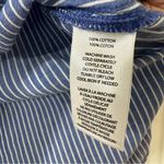 BeachLunchLounge Blue & White Seersucker Off-Shoulder Relaxed Blouse, Size L Photo 8