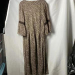 Dress Barn WOMENS SIZE 20W LONG FLOWY BROWN DESIGN WITH EYELET LACE INSET… Photo 9