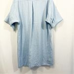 Man in the Studio 100% Linen Lagenlook Button Down Shirt Dress in Blue Size M Photo 5