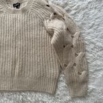 EXPRESS Open Cable Raglan Sleeve Pullover Sweater Size M Photo 5