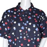 Woman Within Shirt Womens 18/20 Blue Red White‎ Button Up America Casual Preppy Photo 4