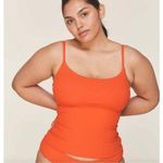 ANDIE  swim longline Rib tank in siren orange size Small Photo 0
