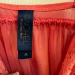 Rachel Roy Pink Lace Babydoll Lingerie Sheer Mini Dress Heart Detail Teddy Size M Photo 6