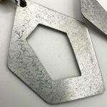 Chandra Champagne silver tone geometric statement earrings Photo 8