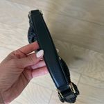 ANINE BING NWOT Lou Monogram Raffia Shoulder Bag in Black Photo 4