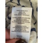 Rails Shirt Women Small White Blue Brielle Wavy Stripe Linen Blend Tie Neck Top Photo 12