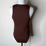 ZARA  Brown Scoop Neck Sleeveless Bodysuit Photo 5