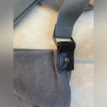 COOFIT Unisex Women's or Men's Crossbody Grey Shoulder Leather Canvas Bag 14" Gray Photo 3