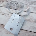 Extra Large Silver Tone Multi Circle Dangle Earrings for Pierced Ears Photo 4