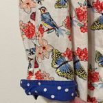 Talbots  Novelty Floral Birds Butterfly Button Down Shirt Size 4 women’s Photo 4