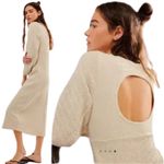 Free People Gabby Seamless Midi Dress Women's M/L Ivory Wet Plaster Textured NWT Photo 2