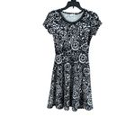 Maison Jules  Black and White Flutter Sleeve Sundress Photo 1