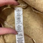 Chico's  Bonded Lace Henrietta Cardigan Jacket Faux Leather Tan White Size 2 Large Photo 2