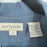 Ann Taylor Vintage Women's Linen Blend Blazer Dusty Blue Size 10 medium Photo 2