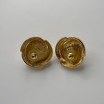 Vintage Christian Dior Stud Earrings Gold Tone Rhinestones Faux Pearls Photo 1