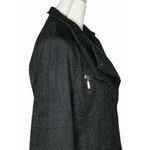 Yoki Womens  New York Faux Brown Gray Herringbone Wool Blend Coat Zip Front M Photo 3