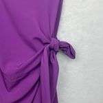 NWT Purple One Shoulder Tie Long Sleeve Bodycon Dress Sz One Size Photo 5