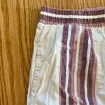 Cherry Paris Striped Pink & White Drawstring Lounge Pants Womens Medium Photo 3