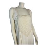 Vintage 1960's handmade cream lace slip size medium Photo 4