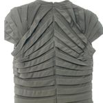 Tadashi Shoji  M Stretch Fitted Body Con Dress V Neck Cap Sleeve Layered Women's Photo 3