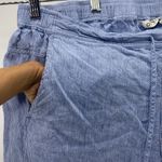 Orvis  blue white linen draw string pockets cropped pants preppy lightweight Photo 2