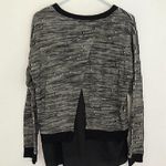 Calvin Klein Black White Marled / Black Twofer Crewneck Pullover Sweater Medium Photo 8