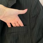 United Colors Of Benetton Made in Italy of Benetton black striped wool blend jacket blazer size 42 or US 6 Photo 6