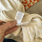 Alythea Ivory Long Maxi Dress Crochet Boho Chic Festival Beach Vacation Size large Photo 13