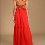 Lulus Red Halter Dress Photo 1