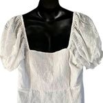 BP Women's Eyelet Puff Sleeve Prairie Mini Dress White 1X Cotton NWT Photo 4